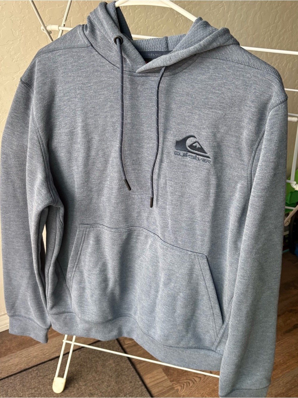 Quiksilver Men's Heather Slate Blue Pullover Hoodie